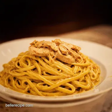 Creamy Cajun Chicken Linguine Taste of the Bayou Recipe Card