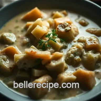 Creamy Classic Oyster Stew presentation