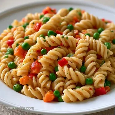 Creamy Cold Pasta Salad for 8 Servings Recipe Card