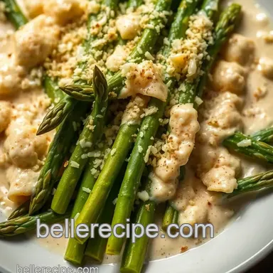 Creamy Garlic Parmesan Asparagus Recipe Recipe Card