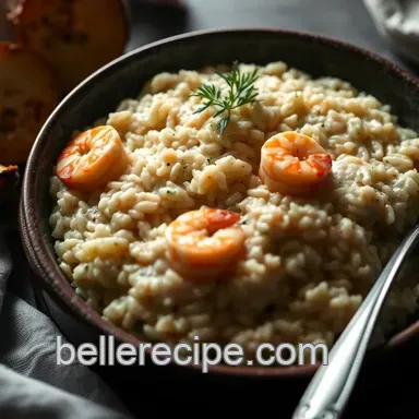 Creamy Seafood Risotto Recipe with Shrimp and Scallops - A Comfort Classic Recipe Card