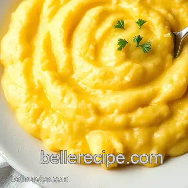 Creamy Southern Grits with Sharp Cheddar and Crispy Bacon presentation