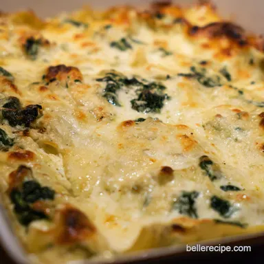 Creamy Spinach Lasagna: Easy Veggie Comfort Food! Recipe Card