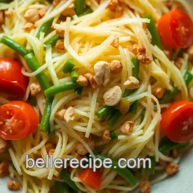 Crisp and Zesty Som Tam: Refreshing Thai Papaya Salad presentation