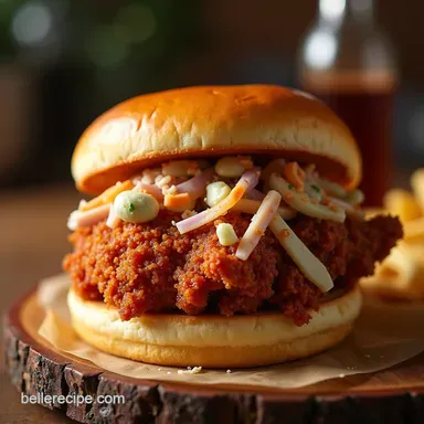 The Nashville Knockout Crispy Hot Chicken Sandwich Recipe Recipe Card
