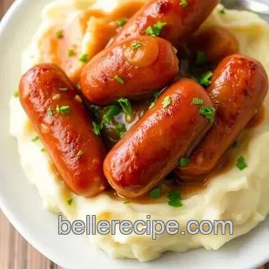 The Ultimate Comfort: Crockpot Sausages with Creamy Mashed Potatoes Recipe Card