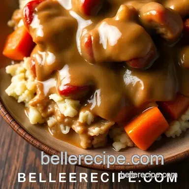 Easy Crockpot Smoked Sausage with Rich Gravy: A Hearty Family Favorite! Recipe Card