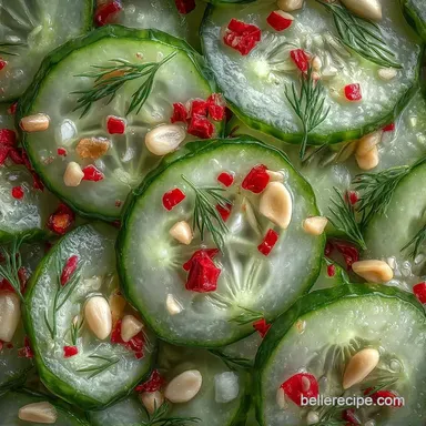 Cucumber Fridge Pickles for 4 Jars Recipe Card