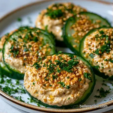 Cucumber Hummus Bites in 10 Minutes Recipe Card