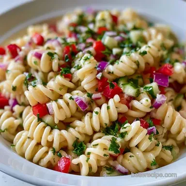 Dijon Vinaigrette Pasta Salad for 6 Recipe Card