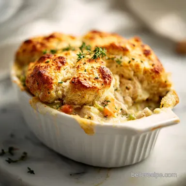 Chicken Cobbler: Crispy Golden Baked Recipe for 8 Servings Recipe Card