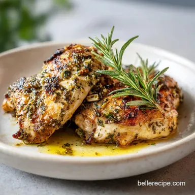 Easy Chicken Recipe with Garlic and Herbs in 25 Min Recipe Card