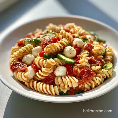 Easy Italian Dressing Pasta for 12 Recipe Card