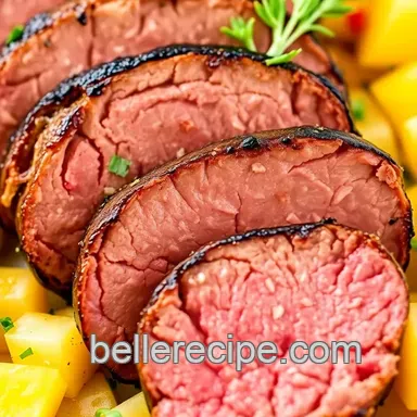 Easy pan seared tenderloin recipe paired with pineapple mango salsa: 5 Delicious Secrets! Recipe Card