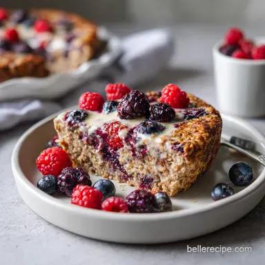 Baked Oatmeal with Berries in 40 Minutes for 6 Servings Recipe Card
