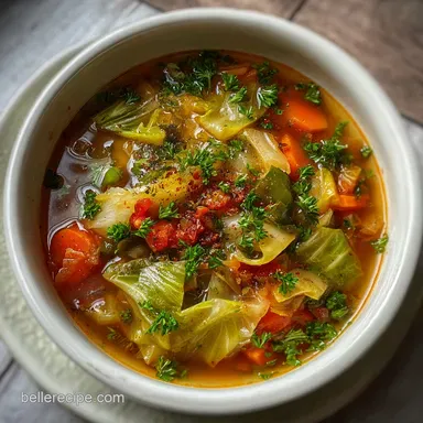 Fat Burning Cabbage Diet Soup Recipe for 8 Servings