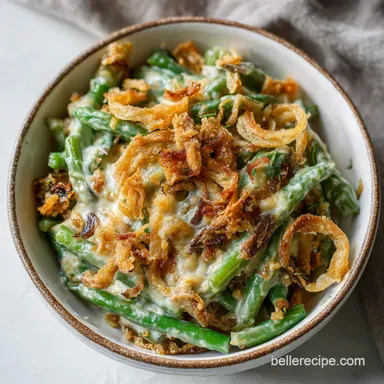 Green Bean Casserole with Fresh Green Beans for 8 Servings
