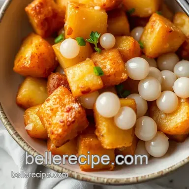 Delightful Fried Potatoes with Sweet Boba: A Unique Snack Adventure Recipe Card