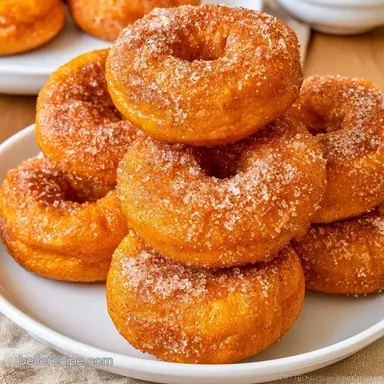 Pumpkin Donuts with Cinnamon Sugar Recipe Card