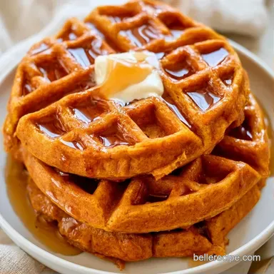 Pumpkin Waffles with Almond Flour Recipe Card