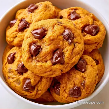 Chewy Pumpkin Chocolate Chip Cookies Recipe Card