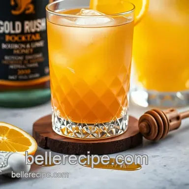 Gold Rush Cocktail presentation