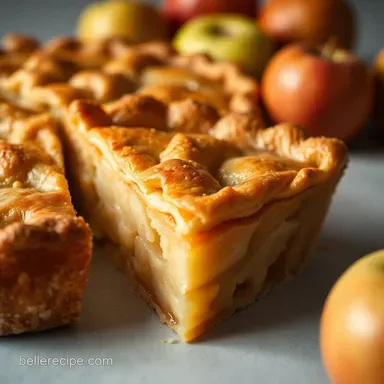 Grandma's Golden homemade apple pie: A Slice of Home Recipe Card