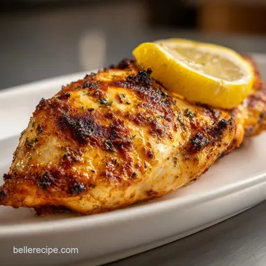 Grilled Chicken Recipe with Lemon for 4 Servings Recipe Card