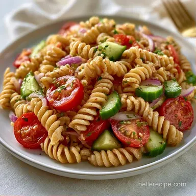 Healthy Italian Pasta Salad Meal Prep Recipe Card