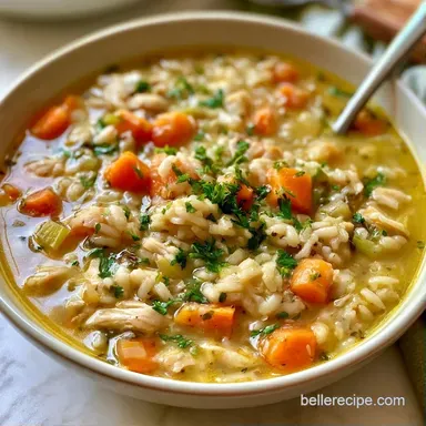 Hearty Chicken and Rice Soup for 6 Recipe Card