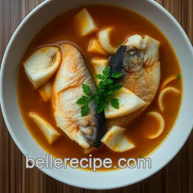 Hearty Fish Head Soup Recipe: A Comforting Taste of the Sea Recipe Card