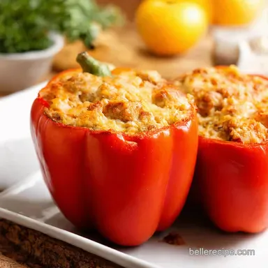 Stuffed Peppers Bake Time A Family Favourite Recipe Recipe Card