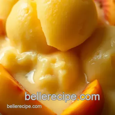 Easy & Juicy Peach Sorbet Recipe: The Summer Treat You'll Love! Recipe Card