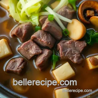 Heavenly Sukiyaki Broth: A Heartwarming Hot Pot Recipe Recipe Card