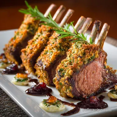 Crown of Lamb The Kings Feast HerbCrusted Recipe Recipe Card