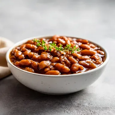 Homemade Baked Beans from Scratch: Slow-Baked Southern Style Recipe Card