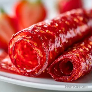 Fruit Roll-Ups with Frozen Strawberries Recipe Card
