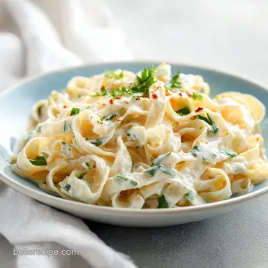 Homemade White Pasta Sauce Recipe for 4 Servings Recipe Card