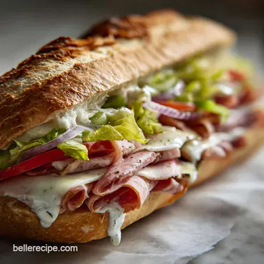 Italian Hoagie Recipe in 20 Minutes - Authentic Philly Sandwich Recipe Card