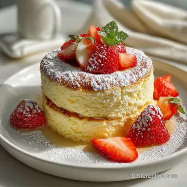 Jiggly Japanese Souffl&eacute; Pancakes in 27 Min Recipe Card