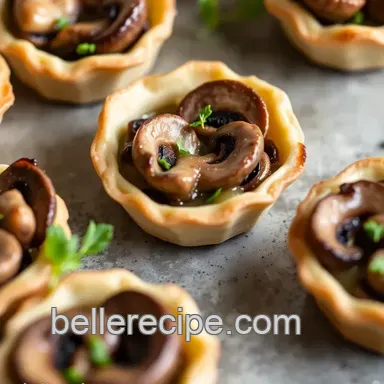 Justalittlebite recipes: 5 Easy Mini Savory Mushroom Tartlets! Recipe Card