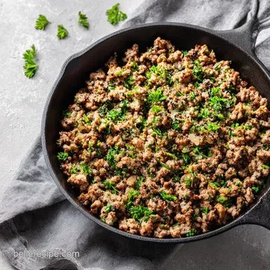Keto Ground Beef Recipe with Garlic in 20 Minutes