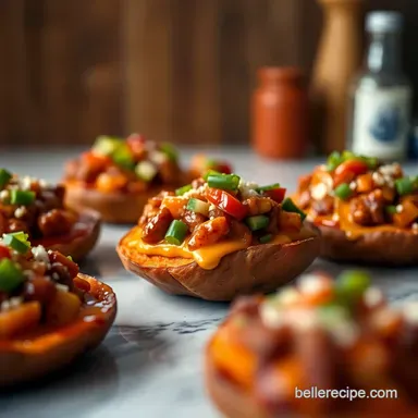 Kickoff Queso Loaded Sweet Potato Rounds - Game Day Food! Recipe Card