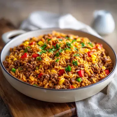 Leftover Taco Meat Recipe with Rice in 30 Minutes Recipe Card