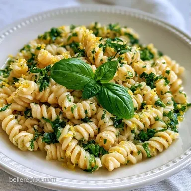 Lemon Basil Cold Pasta in 20 Minutes Recipe Card