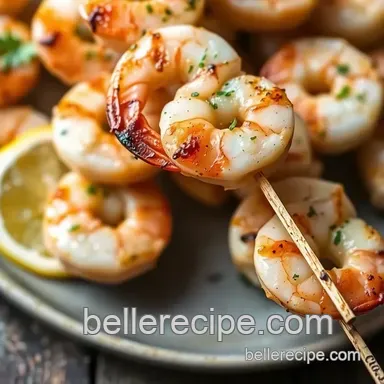 Lemon Herb Grilled Shrimp Skewers presentation