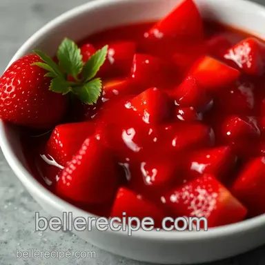 Luscious Homemade Strawberry Sauce presentation