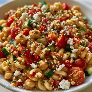 Make Ahead Pasta Salad for 8 Servings Recipe Card