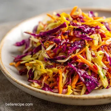 Mardi Gras Slaw Easy Carnival Coleslaw Recipe Recipe Card