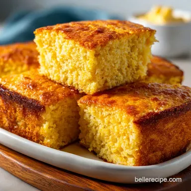 Cornbread Recipe: Moist Honey Skillet Recipe Card